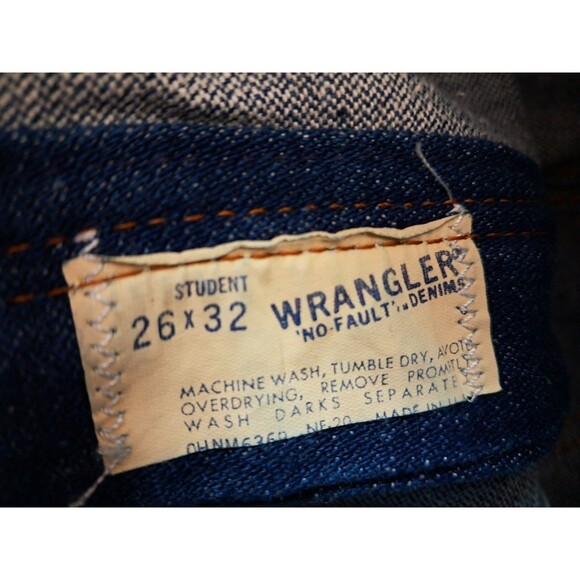 Vintage Wrangler Student Straight Leg Jeans 26x32 Deadstock NWT 70s Made in USA - Picture 6 of 12